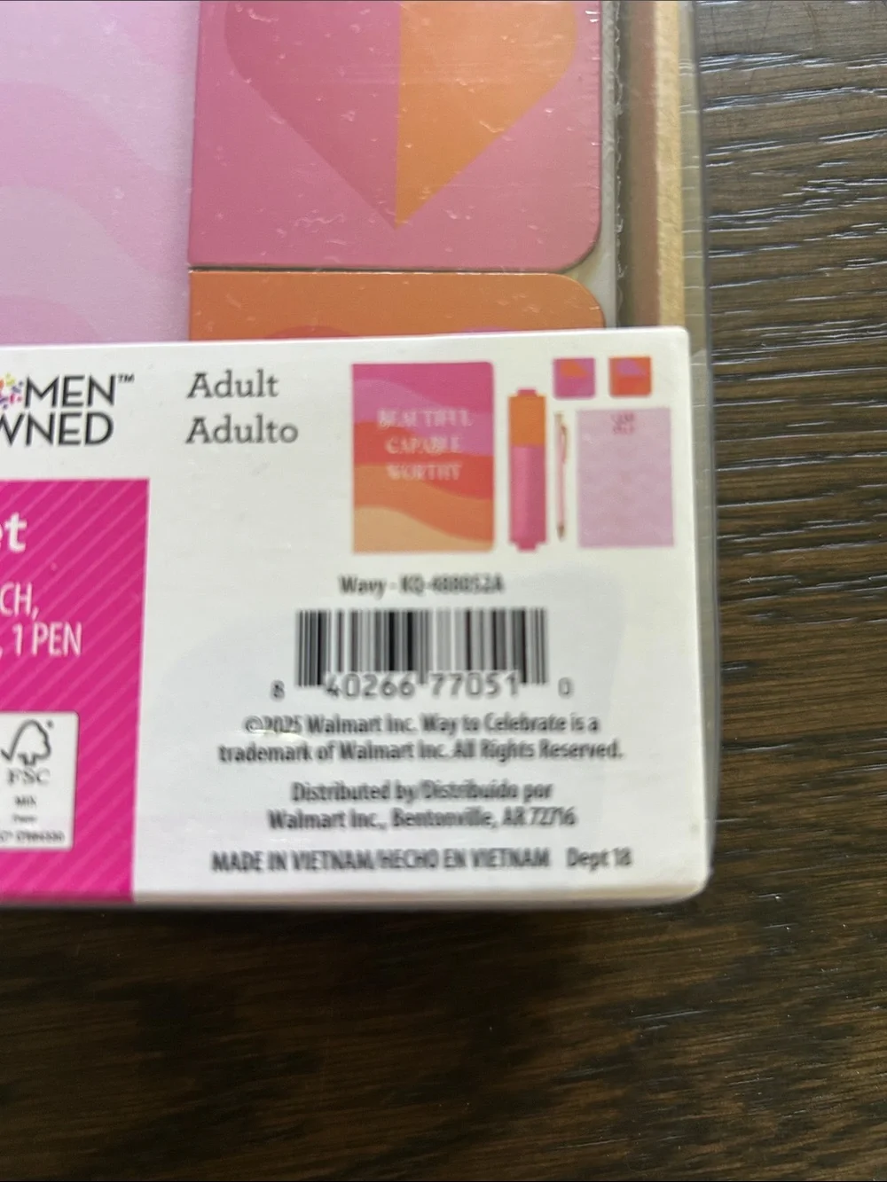 Love Yourself Pink Journal Gift Set with Pen Pouch, Post itsand pad NWT